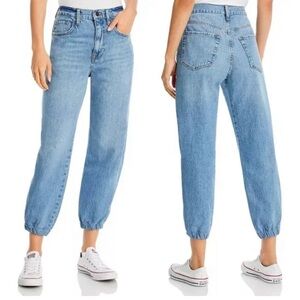 NWOT FRAME Denim Le Lounge High Rise Relaxed Cropped Jogger Jean Chill Casual 28